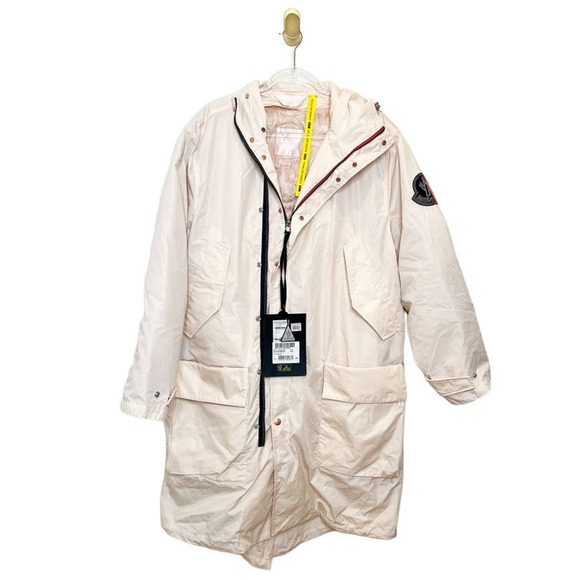 NWT Moncler Elias Oversized Long Parka Jacket Down Filled Light Pink Sz 3/US L - Picture 4 of 15